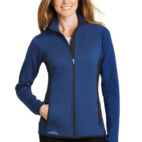 Ladies Full Zip Heather Stretch Fleece Jacket Thumbnail