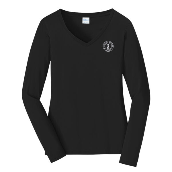Port & Company® Ladies Long Sleeve Fan Favorite™ V-Neck Tee Thumbnail