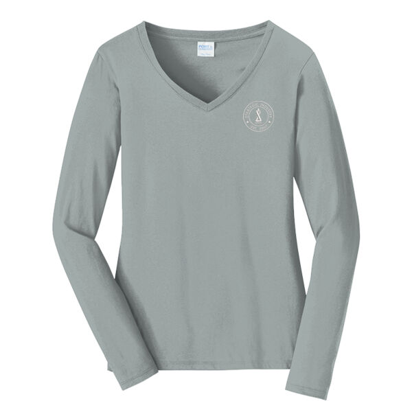 Port & Company® Ladies Long Sleeve Fan Favorite™ V-Neck Tee Thumbnail